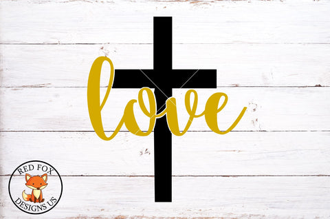 Love in the Cross SVG PNG DXF | Easter SVG | Spring SVG SVG RedFoxDesignsUS 