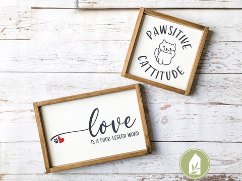 Love is a Four-Legged Word SVG | Pets SVG | Dogs SVG | Cats SVG | Farmhouse Sign Design SVG LilleJuniper 