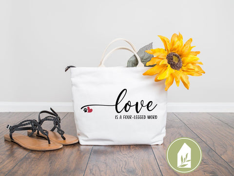Love is a Four-Legged Word SVG | Pets SVG | Dogs SVG | Cats SVG | Farmhouse Sign Design SVG LilleJuniper 