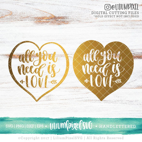 Love is All You Need - Heart SVG Lilium Pixel SVG 