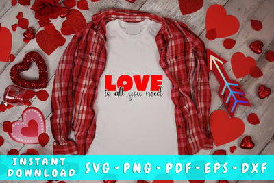 Love Is All You Need SVG, Valentine's Day SVG SVG HappyDesignStudio 