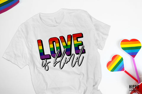 Love Is Blind Gay Pride Sublimation PNG Sublimation Hippo Creations 