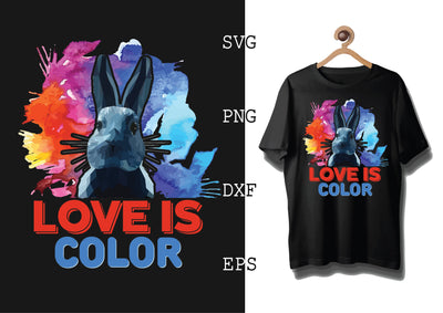 Love Is Color Svg, Bunny Babe Easter Svg, Bunny Svg, Welcome Spring Svg SVG DesignTShirt 