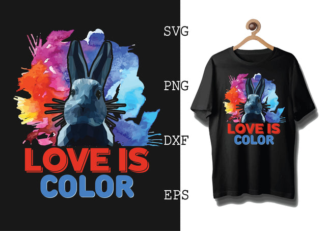 Love Is Color Svg, Bunny Babe Easter Svg, Bunny Svg, Welcome Spring Svg SVG DesignTShirt 