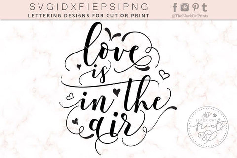Love is in the air Cut file | Valentine's day SVG TheBlackCatPrints 