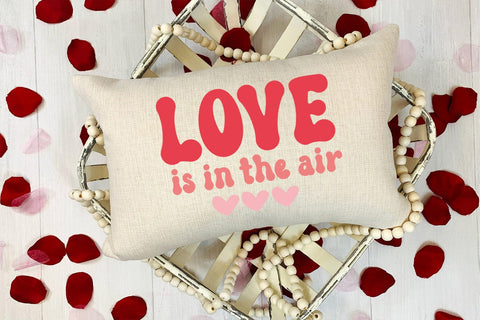 Love Is In The Air I Valentine SVG I Groovy Valentines Day SVG SVG Happy Printables Club 