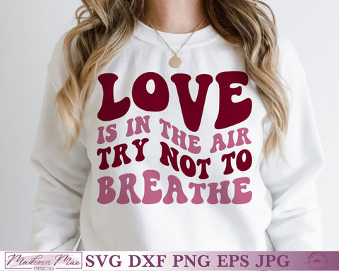 Love is in the Air SVG, Funny Valentine's Day Design SVG Madison Mae Designs 