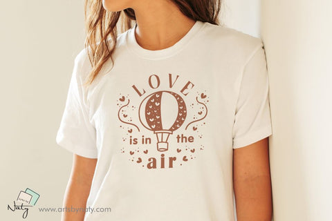 Love is in the air SVG illustration quote. SVG Arts By Naty 