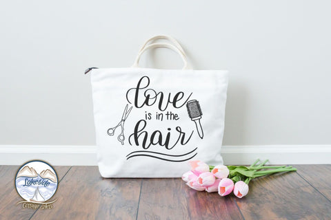 Love is in the Hair Hand Lettered Design SVG Lakeside Cottage Arts 