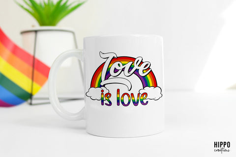 Love Is Love Gay Pride Sublimation PNG Sublimation Hippo Creations 