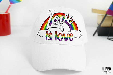 Love Is Love Gay Pride Sublimation PNG Sublimation Hippo Creations 