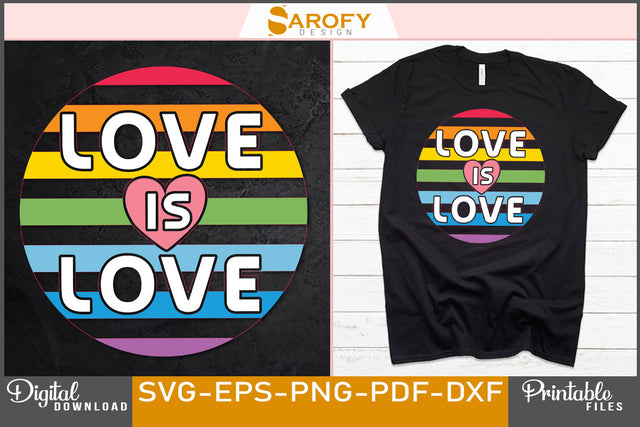 Love is love LGBTQ pride lover SVG design SVG Sarofydesign 