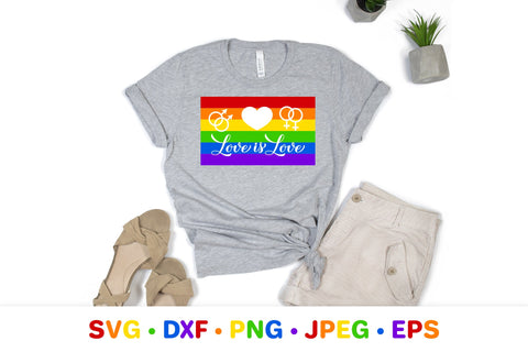 Love is love. Rainbow LGBT pride flag SVG SVG LaBelezoka 