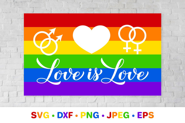 Love is love. Rainbow LGBT pride flag SVG SVG LaBelezoka 