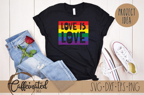 Love is Love SVG, LGBT SVG SVG Caffeinated SVGs 