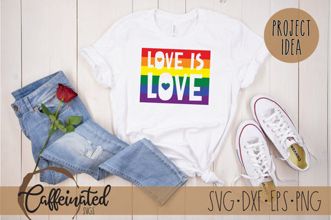 Love is Love SVG, LGBT SVG SVG Caffeinated SVGs 