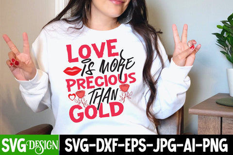 love is more precious Than Gold SVG Cut File,Valentine's Day SVG Cut File SVG BlackCatsMedia 