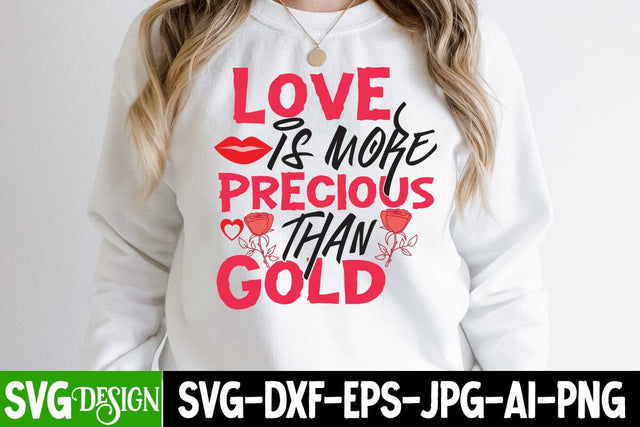 love is more precious Than Gold SVG Cut File,Valentine's Day SVG Cut File SVG BlackCatsMedia 