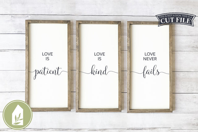 Love is Patient SVG | Love Never Fails SVG | Christian SVG SVG LilleJuniper 