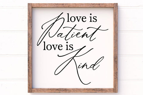 Love is Patient SVG Wood Sign / Stencil Design SVG Ikonart Design Shop 
