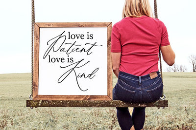Love is Patient SVG Wood Sign / Stencil Design SVG Ikonart Design Shop 