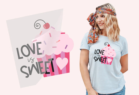 Love Is Sweet DTF Transfer Physical So Fontsy Direct to Film Transfer Shop 8.5x11