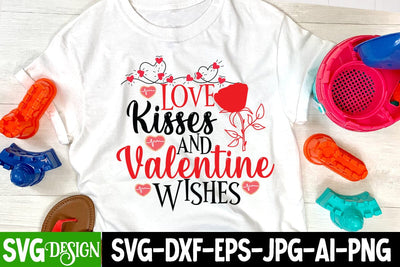 Love Kisses And Valenntine Wishes SVG Cut File SVG BlackCatsMedia 