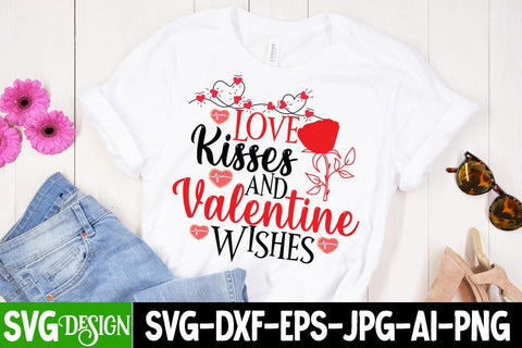 Love Kisses And Valenntine Wishes SVG Cut File SVG BlackCatsMedia 