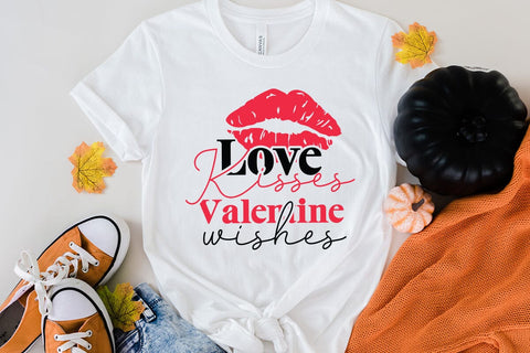 Love Kisses Valentine Wishes SVG Cut File ,Love Kisses Valentine Wishes PNG SVG BlackCatsMedia 