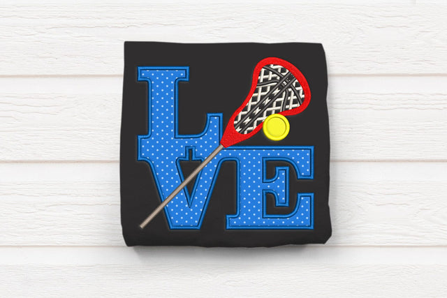Love Lacrosse Applique Embroidery Embroidery/Applique DESIGNS Designed by Geeks 