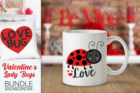 Love Lady Bugs, Valentine's Lady Bug Svg Bundle SVG SvgMonkeys 