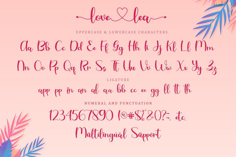 Love Lea Font Sakha Design Studio 