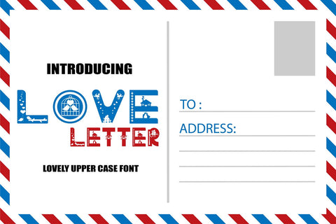 Love letter Font - A lovely upper case font Font Wowsvgstudio 