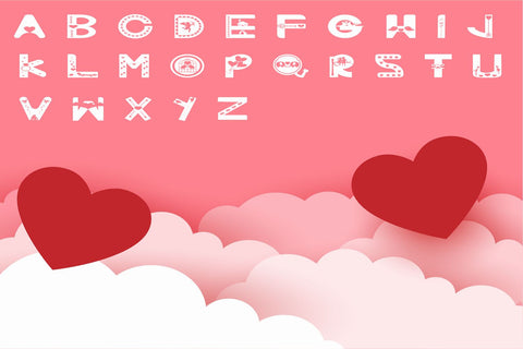 Love letter Font - A lovely upper case font Font Wowsvgstudio 