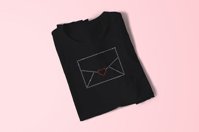 Love Letter Rhinestone SVG Template SVG Designed by Geeks 