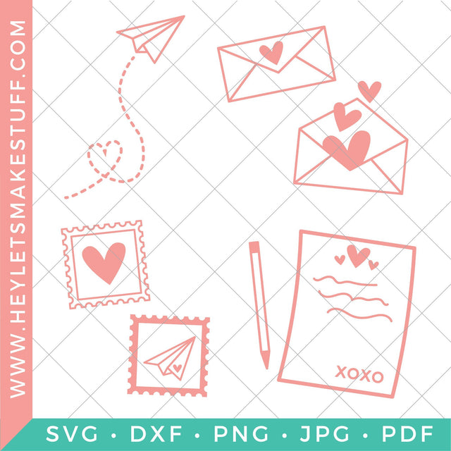 Love Letters Bundle SVG Hey Let's Make Stuff 