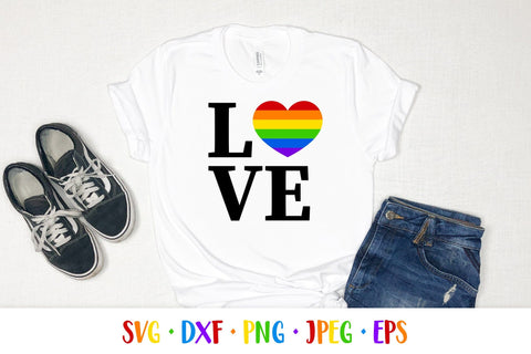 LOVE LGBTQ SVG. LGBT rainbow heart. Gay pride month SVG LaBelezoka 