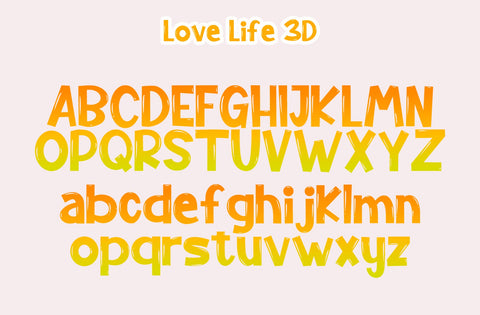 Love Life - Bonus Heart SVG Font Yuby 
