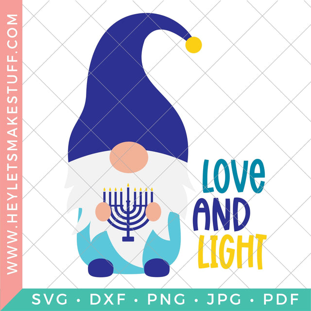 Love & Light Gnome SVG Hey Let's Make Stuff 