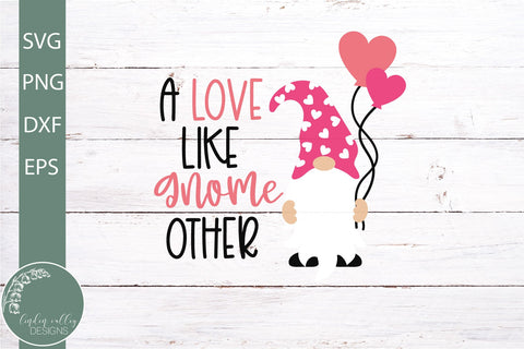 Love Like Gnome Other SVG-Gnome Valentine SVG SVG Linden Valley Designs 
