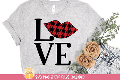 Love Lips | Buffalo Plaid Lips Valentine's Day SVG SVG Cheese Toast Digitals 