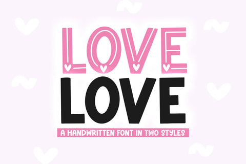 Love Love - Valentine's Day Font Font KA Designs 