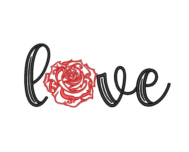 Love Machine Embroidery Design, Rose Embroidery Design, 5 sizes, Instant Download Embroidery/Applique DESIGNS Nino Nadaraia 
