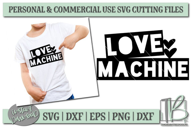 Love Machine SVG File, Kid's Valentine's SVG Cut File SVG TB Designs 