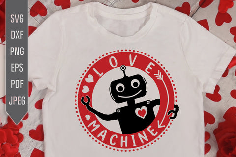 Love Machine Svg. Sex Machine Svg. Love Robot Svg. Valentine's Day Svg. Heart Svg. Love Svg. Valentine's Cricut, Silhouette, dxf, png, eps SVG Mint And Beer Creations 
