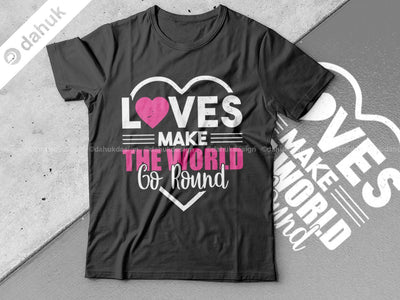 Love Make The World Go Round SVG, Make The World Go Round SVG, Cut file, for silhouette, clipart cricut design space, vinyl cut files SVG dahukdesign 