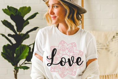 Love Mandala | Stencil SVG SVG Ikonart Design Shop 
