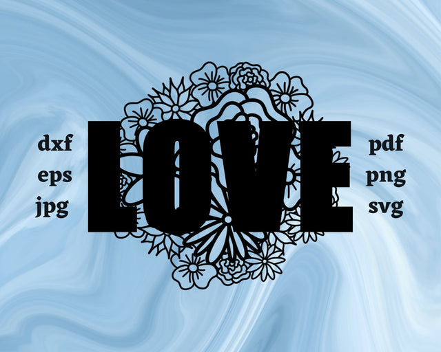 Love Mandala SVG Cut File SVG Northern Light SVG 