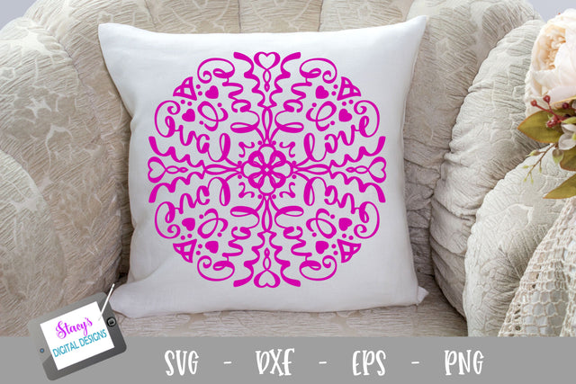 Love Mandala SVG SVG Stacy's Digital Designs 