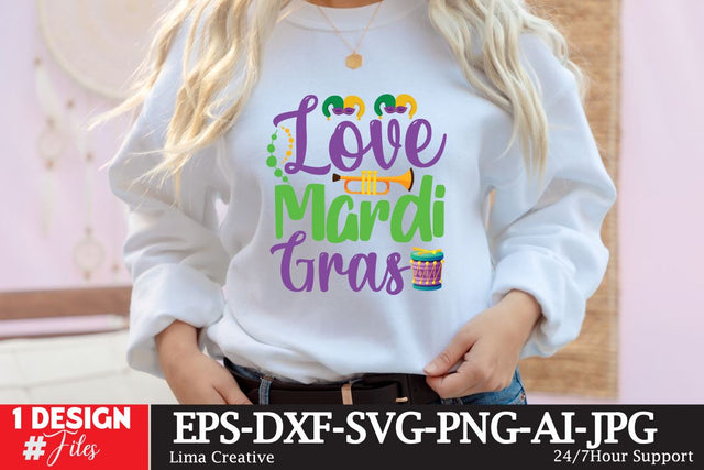 Love Mardi Gras SVG Cute File SVG Insomnia Std 